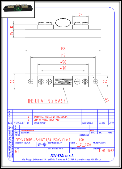 Shunt 1,5A 150mV Nebenwiderstand 1,5A 150mV Nebenwiderstande 1,5A 150mV Dérivateur 1,5A 150mV Derivatore di corrente 1,5A 150mV Derivador (shunt) de corriente continua 1,5 A 150 mV Derivador amperímetro 1.5A 150mV RU-DA SHUNTITALY DIN 43703 Shunt1,5A150mV Current Shunt Rasistors 1,5A 150mV