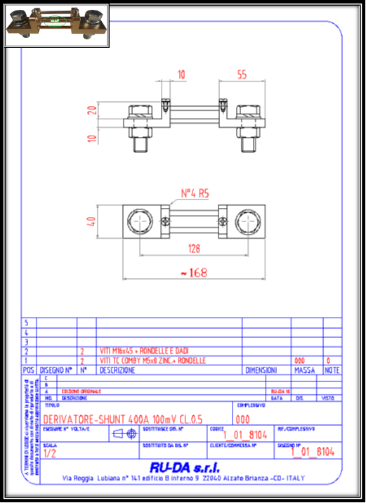 Shunt 400A 100mV Nebenwiderstand 400A 100mV Nebenwiderstande 400A 100mV Dérivateur 400A 100mV Derivatore di corrente 400A 100mV Derivador (shunt) de corriente continua 400 A 100 mV Derivador amperímetro 400A 100mV RU-DA SHUNTITALIA DIN 43703 Shunt400A100mV Current Shunt Resistors 400A 100mV Résistance de shunt 400A 100mV